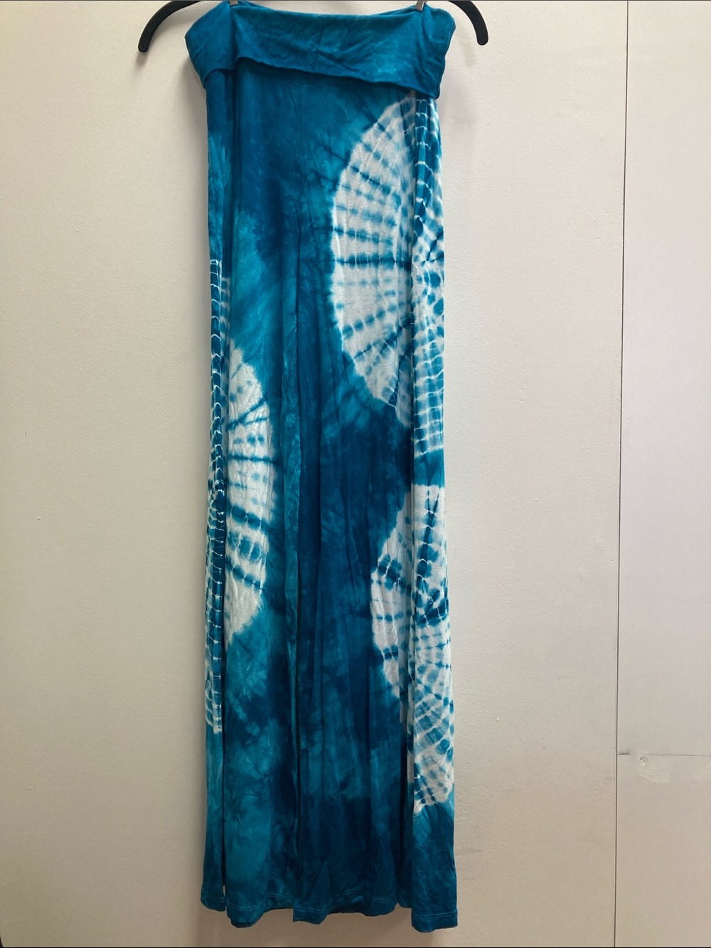 Tie-Dye Wide Leg Pant Teal Blue